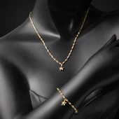 Yıldız Dorika Kolye Bileklik Altın Takı Seti thumbnail 2