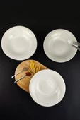 Digithome 6'lı Istanbul Form Porselen Çukur Tabak Yemek Tabağı Seti 20 Cm Krem – Tl4034361 C320.003 - 2