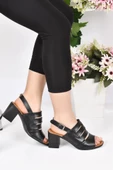 Papuçcity Frzn 02581 6 Cm Topuklu Kadın Sandalet Ayakkabı - 1