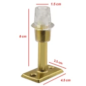 Kapı Stoperi Tamponu Durdurucu Tutucu Gold Altın 8 cm Metal Kapı Stopu Silikonlu (5 ADET) - 2