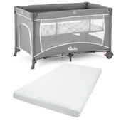 Gulz Raftel Oyun Parkı Bebek Beşik 70X120 Cm + Pamuk Yatak Light Grey - 1