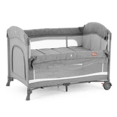 Gulz Omega Anne Yanı Sallanır Cibinlikli Park Yatak Oyun Parkı Bebek Beşik 70x110 cm - 1