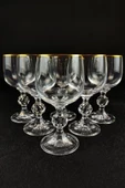 Digithome Lombardino Bohemia Kristal 6'lı Cam Kahve Yanı Su Bardağı Gold – 0150 C1-1-51 - 1