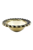 Digithome Callavi Yuvarlak Porselen Salata Kasesi 29 Cm Siyah Gold - Gbo 174 C320.113 - 2
