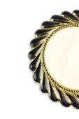 Digithome Callavi Yuvarlak Servis Tabağı 33 Cm Siyah Gold - GBO 177 C320.113 - 3