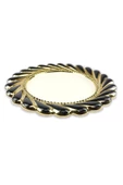 Digithome Callavi Yuvarlak Servis Tabağı 33 Cm Siyah Gold - GBO 177 C320.113 - 2