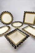 Digithome Callavi Kare Salata Kasesi 29 Cm Siyah Gold - GBO 189 C320.113 - 5