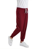 JOGGER- Erkek Likralı Bordo Üniforma Pantolon - 2