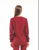 TULİP Kadın Likralı Tesettür Bordo Üniforma Üst thumbnail 3