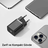 Baseus 20W PD Type C Girişli Universal Ultra Hızlı Şarj Adaptörü, Akım Korumalı, Akıllı Çipli Başlık - 10
