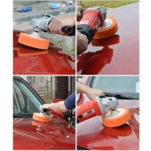 Pasta Cila Polisaj Süngeri Zımpara Tabanlı Turuncu 150 mm+Oto Pastası+M14 Matkap Aparatı (6 PARÇA SET) - 5