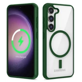 Vendas Samsung S23 Plus Uyumlu Ege Serisi Magsafe Wireless Şarj Özellikli Silikon Kılıf - 4