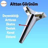 Aspen Lüks Mobilya Kanepe Koltuk Tv Ünitesi Konsol Yükseltici Ayağı Ayakları 18 Cm Krom Plastik thumbnail 4