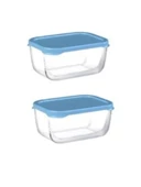Paşabahçe 53733 Snow Box Kapaklı Saklama Kabı Mavi 420 Cc 2 Li - 2