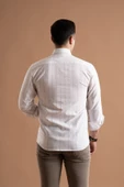 EVRYTİME SLİMFİT PAMUKLU ÇİZGİLİ YAKA DÜĞMELİ UZUN KOL ERKEK YAZLIK GÖMLEK thumbnail 4