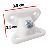 Açılı T Bağlantı Çektirme Beyaz Mobilya Dolap Plastik Köşe Birleştirme Kelebek (25 ADET) - 4