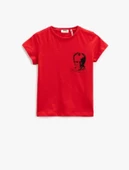 Koton Kız Çocuk Atatürk Baskılı Tişört Kısa Kollu Bisiklet Yaka Pamuklu - 1
