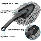 Polham 6 Parçalı Araba, Motorsiklet İçin Detaylı Temizleme Seti, Oto Bakım Seti, Mikrofiber Set - 3