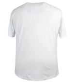 Baskılı Erkek Büyük Beden Bisiklet Yaka Tişört Beyaz - 4