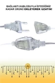 Ay Yıldız Perde Led 8 Fonksiyonlu 3,5 m Yılbaşı Led Işık Sarkıt Led 6 Yıldız 6 Ay Led - 4