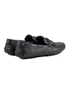 Side Siyah Kroko Hakiki Deri Erkek Loafer Ayakkabı thumbnail 4