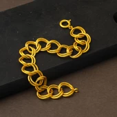 Burgu Halkalı Samanyolu Altın Bileklik 14 Ayar thumbnail 4