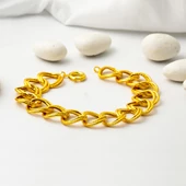 Burgu Halkalı Samanyolu Altın Bileklik 14 Ayar thumbnail 3