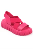 Minga Ortopedik Yüksek Taban Pembe Kadın Sandalet thumbnail 4
