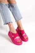 Minga Ortopedik Yüksek Taban Pembe Kadın Sandalet thumbnail 1