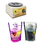 Ege Sir Dpr Max Ağda Makinesi + Vi-Vet Pudralı Granül İnci Ağda 250 G + Siyah Granül İnci Ağda 250 G - 1