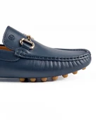 Gordion Lacivert Hakiki Deri Erkek Loafer Ayakkabı thumbnail 5