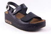 Dagoster DZA37-3014 Siyah Günlük Ortopedik Kadın Sandalet - 2