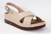 Dagoster DZA37-3031 Bej Günlük Ortopedik Kadın Sandalet - 2