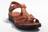 Dagoster DZA07-60021015 Taba Günlük Ortopedik Deri Kadın sandalet - 2