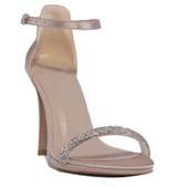 Dagoster DZA07-337170 Vizon Saten Abiye Platform Topuklu Kadın Ayakkabı - 5