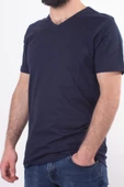 TWİSTER JEANS 1827 LACİVERT V YAKA ERKEK T-SHİRT - 1