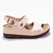 Dagoster DZA37-3014 Bej Günlük Ortopedik Kadın Sandalet - 3