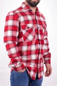 Dagoster DMG23-126465 Kırmızı Günlük Çift Cep Kapaklıı Ekose Oduncu Regular Erkek Gömlek - 2