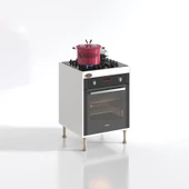 Kenzlife ankastre modülü kabini lev yaşin byz 89-81X60X56 fırın ocak dolabı ayarlı ayaklı - 2