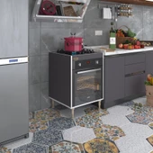 Kenzlife ankastre modülü kabini lev yaşin gri 89-81*60*56 fırın ocak dolabı ayarlı ayaklı thumbnail 1