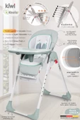 Kiwi Koala All in One Katlanır Tekerlekli Mama Sandalyesi Su Yeşili - 1