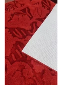 Prizma Bianca Eskitme Desen Kaymaz Latex Taban Halı (150x200)-Kırmızı - 1