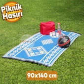 Plastik Hasır Halı Kilim Piknik Cami Park Plaj Bahçe Balkon Teras Kamp Outdoor Karavan Mat 90x140 cm - 1