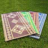 Plastik Hasır Halı Kilim Piknik Cami Park Plaj Bahçe Balkon Teras Kamp Outdoor Karavan Mat 90x140 cm - 7