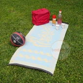 Plastik Hasır Halı Kilim Piknik Cami Park Plaj Bahçe Balkon Teras Kamp Outdoor Karavan Mat 60x140 cm thumbnail 4