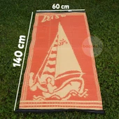 Plastik Hasır Halı Kilim Piknik Cami Park Plaj Bahçe Balkon Teras Kamp Outdoor Karavan Mat 60x140 cm thumbnail 3