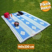 Plastik Hasır Halı Kilim Piknik Cami Park Plaj Bahçe Balkon Teras Kamp Outdoor Karavan 140 x 230 cm thumbnail 1