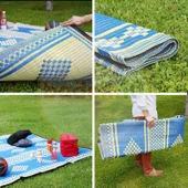 Plastik Hasır Halı Kilim Piknik Cami Park Plaj Bahçe Balkon Teras Kamp Outdoor Karavan 140 x 230 cm thumbnail 5