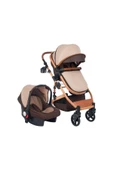 Jusso Pro Max Travel Sistem Bebek Arabası Gold Kahve - 1