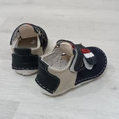 Fiyra 8002 Lacivert-Beyaz  Hakiki Deri Ortapedik İlk Adım Bebe Ayakkabı - 3